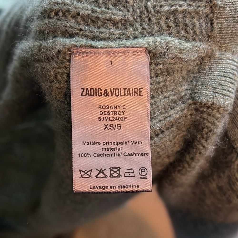 Zadig & Voltaire Rosany C Destroy Cardigan - Picture 3 of 4